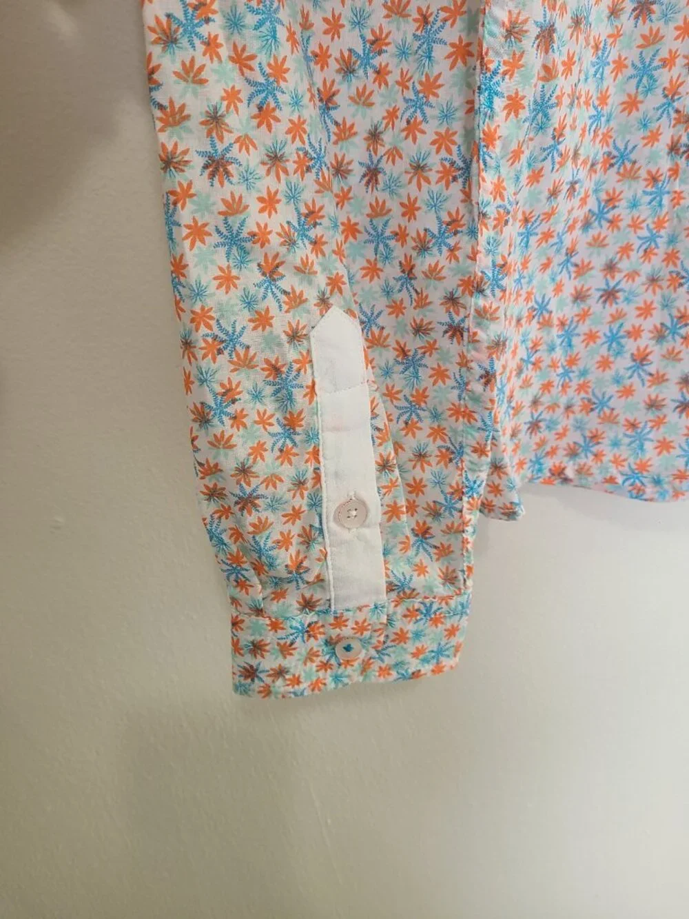 Saint James button-down Shirt White floral Women's size US 8 Cotton - Picture 10 of 10